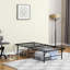Structure de lit simple noir avec structure en métal, pour la stabilité de la chambre à coucher et la taille élégante en métal, intérieur-2059226730