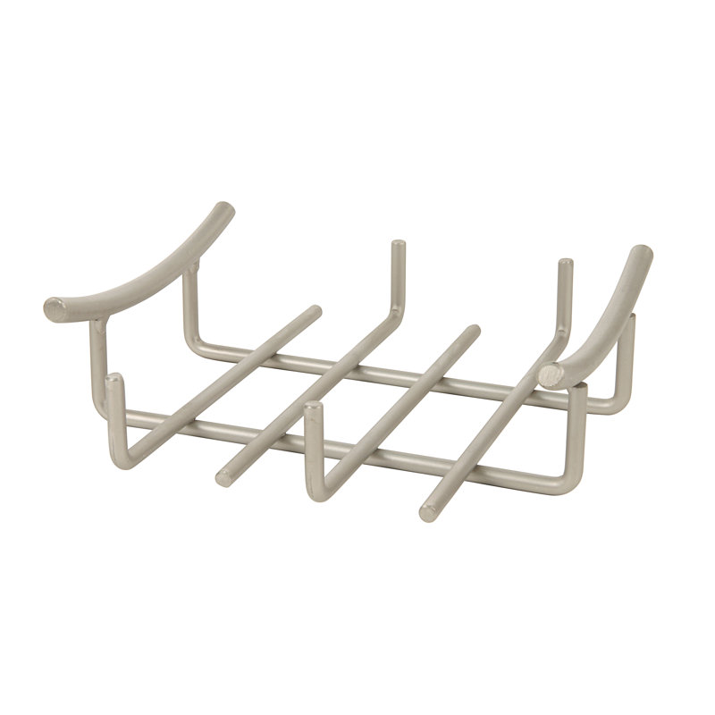 Porte-serviettes plat Kanhiya en nickel satiné, Nickel satiné