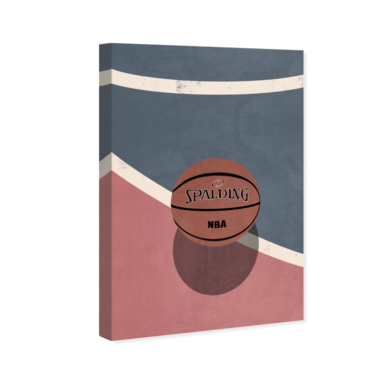 Zone de basketball - Peinture sur toile, H 45 po x l 30 po, Toile tendue