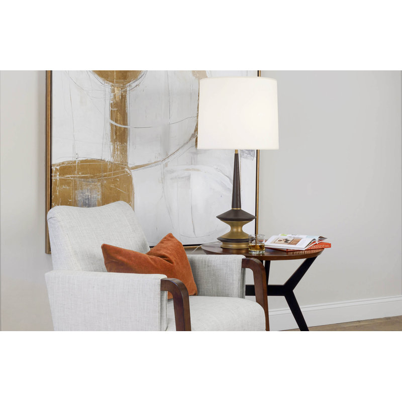 Fletcher Table Lamp, Dark Walnut/Warm Brass