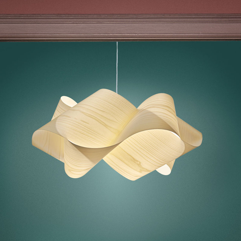 Swirl 1 - Light Pendant, Ivory White, E26, Nickel