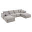 Canapé modulaire entièrement compressé de 142 po x 82 po, en forme de U avec repose-pieds, chenille rayée de luxe avec coussin moelleux en forme de nuage-1746154732