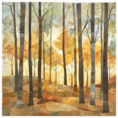 Autumn Forest Landscape Bath Mat