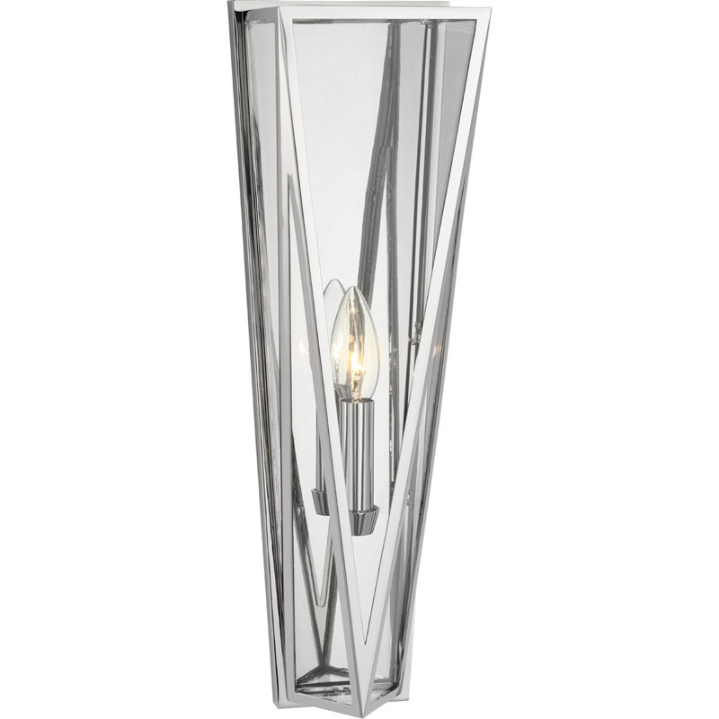 Julie Neill Lorino Medium Sconce, Clear, Polished Nickel