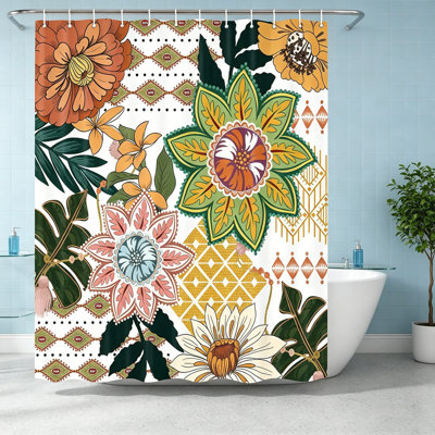 Shower Curtain with Hooks Included