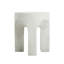 Table d'appoint / table de bout d'extérieur ronde MGO, table d'appoint de salon, blanc antique