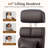 Edinson Executive Office Chair with Swing Out Armrests, Expanded Seating Space-1452072054