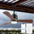 Vaczon 42" Smart IP54 Waterproof Plug-in Propeller Ceiling Fan with Dimmable 3CCT LED Lights 6-Speed Reversible DC Motor Timer Remote and APP Control