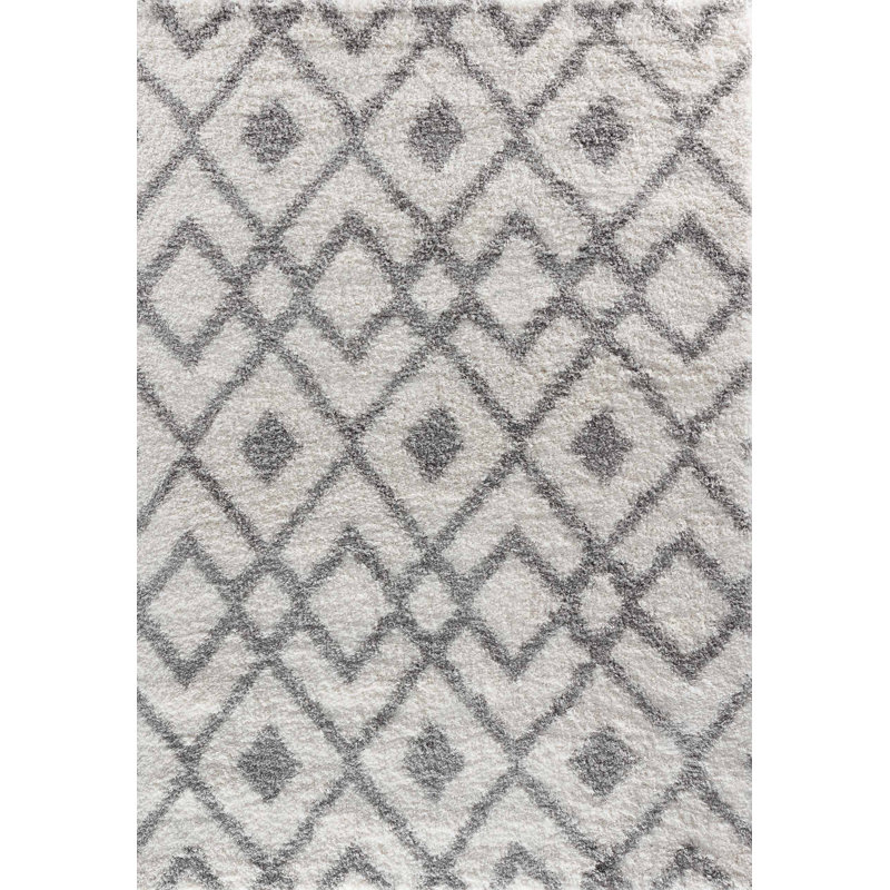 Temescal Geometric Shag Area Rug, Rectangle 80 x 150cm