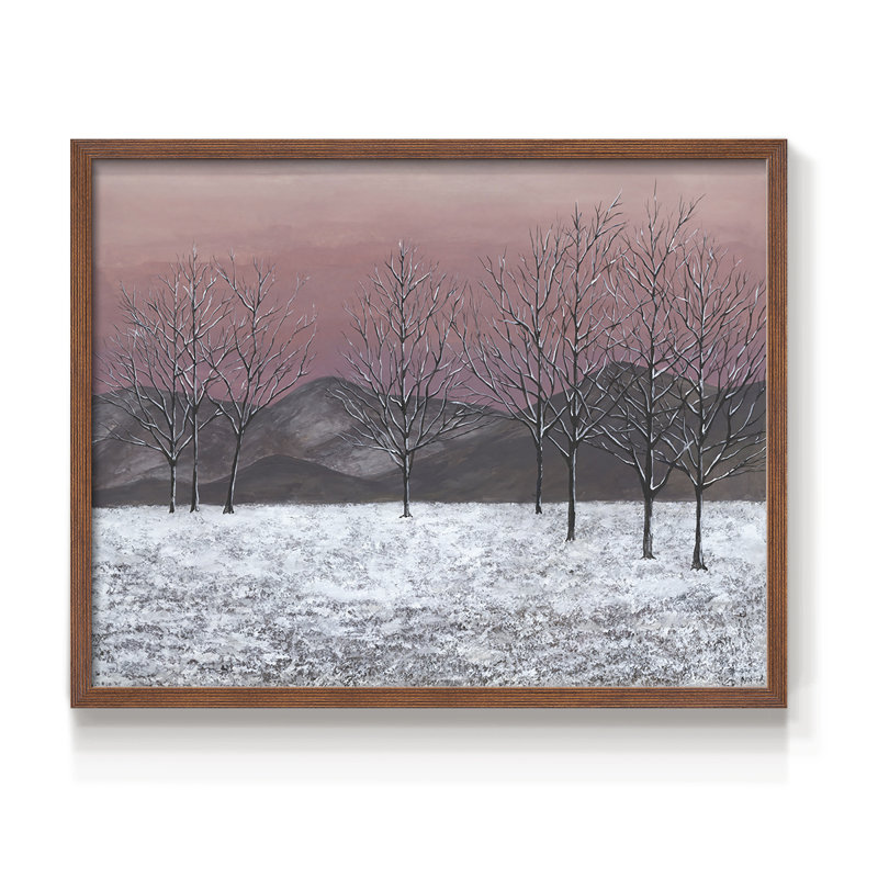 Coucher de soleil coucher de soleil II - reproduction encadrée, H 11 po x l 14 po, Noyer