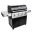 Saber Cast Black 4-Burner Propane Gas and Charcoal Grill