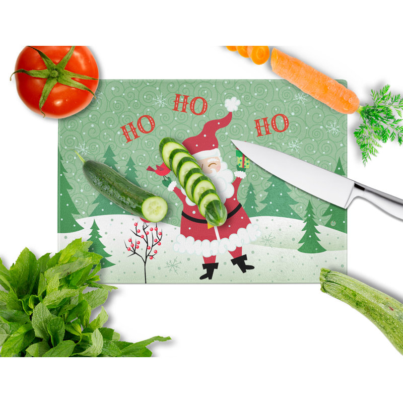 Planche à découper saint-père père-père noël à père noël en verre trempé caroline