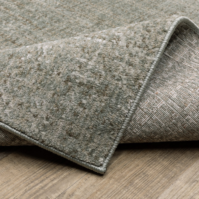 Michels Distressed Abstract Grey/ Blue Area Rug, Runner 2'3" x 7'7"