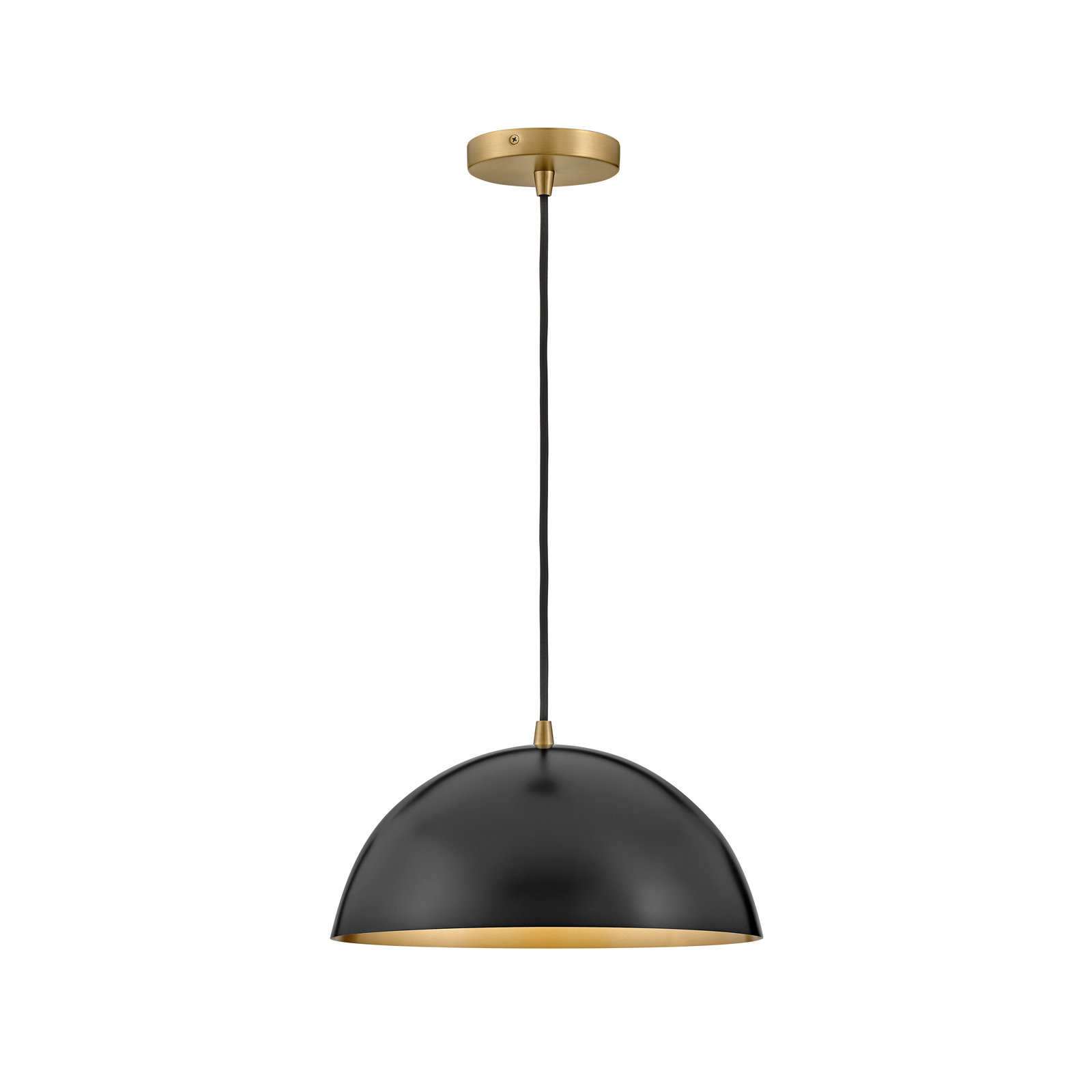 Carsley Single Light Metal Dimmable Pendant, Black