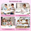 Kids Table And 2 Chairs Set With Storage & Removable Tabletop