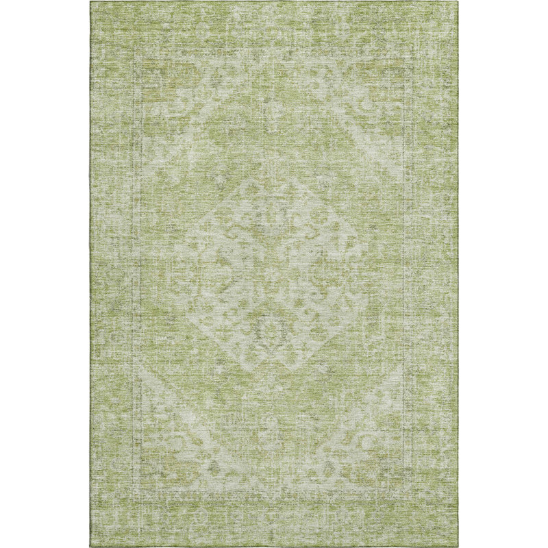 Premium Machine Washable Wayne AMF1104 Global Rug, Rectangle 3' x 5'