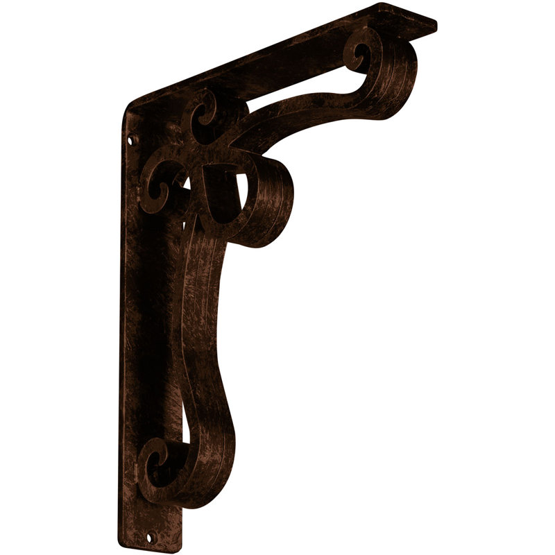 Support en fer forgé Orleans, Cuivre antique, H 12 po x l 2 po x P 10 po