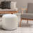 Mirabelle Handmade Jute/Cotton Upholstered Ottoman Pouf