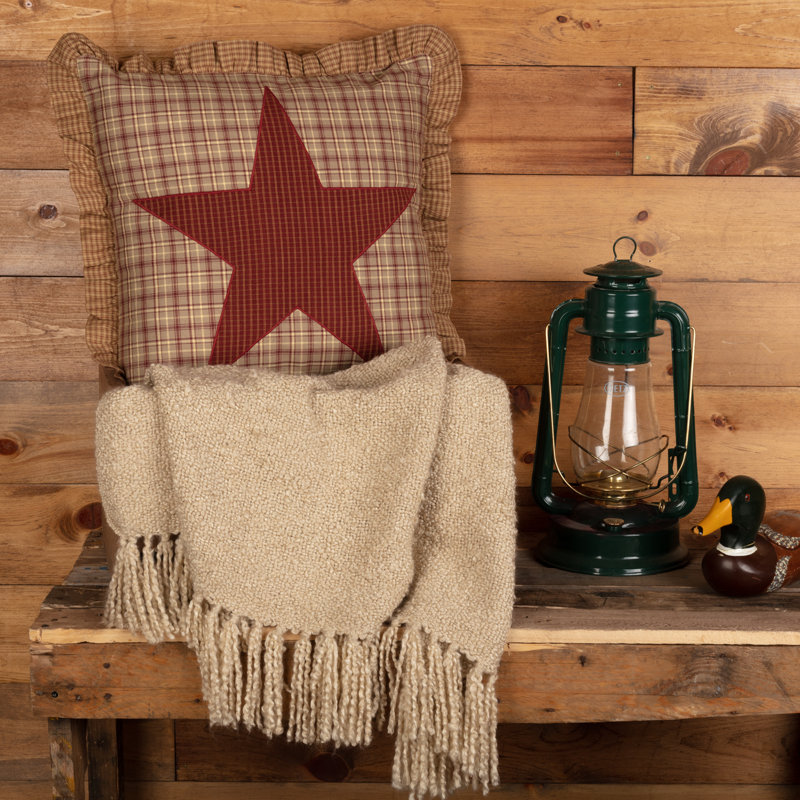 Dawson Star Plaid Cotton Reversible Throw Pillow