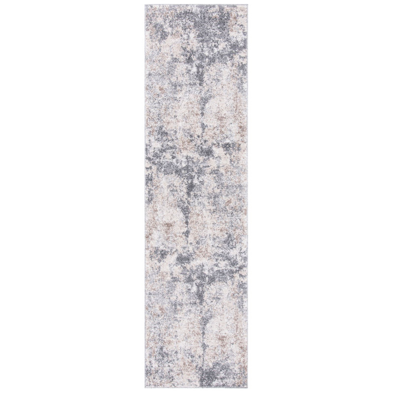 Tapis gris clair / gris Hassell, Tapis de couloir 2 pi x 8 pi