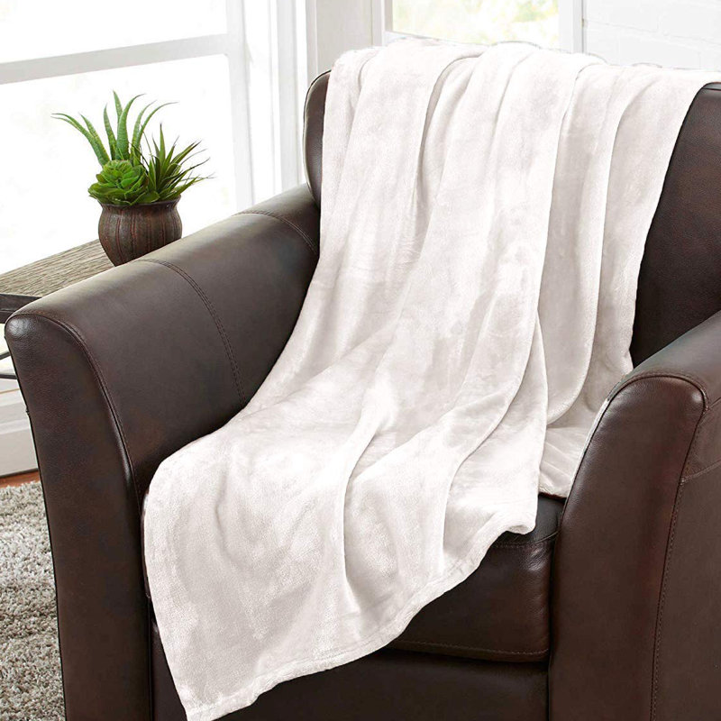 Quilted Throw Blanket, Queen, White