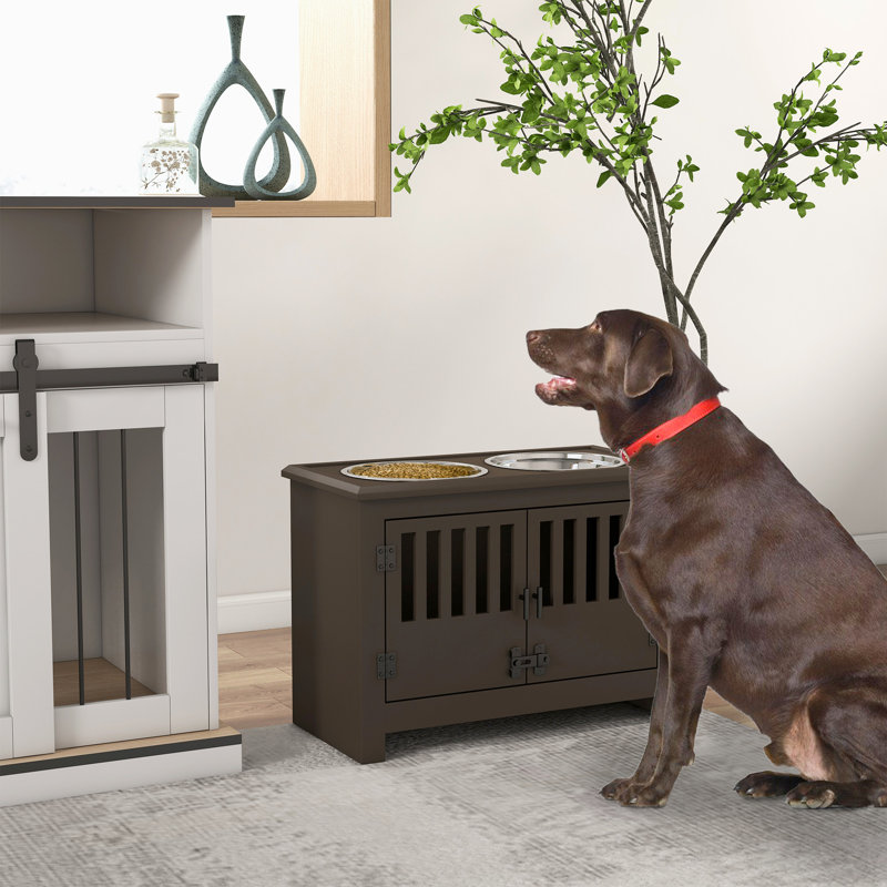Large Elevated Dog Bowls In Colour. With Storage. 37l Capacity For Pet Supplies. Improves Digestion Canines With Cabinet Capacity. Facilitates Better Feeding Pets. For Breeds