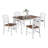 5-Piece Ranch Style Dining Set With Oak Top Table & Ladder Back Chairs-1490712526