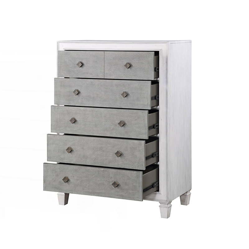 Commode 5 tiroirs avec poignée carrée