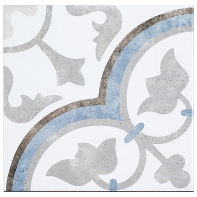 Carrelage en porcelaine mate Encaustic 8 po Luv Passion