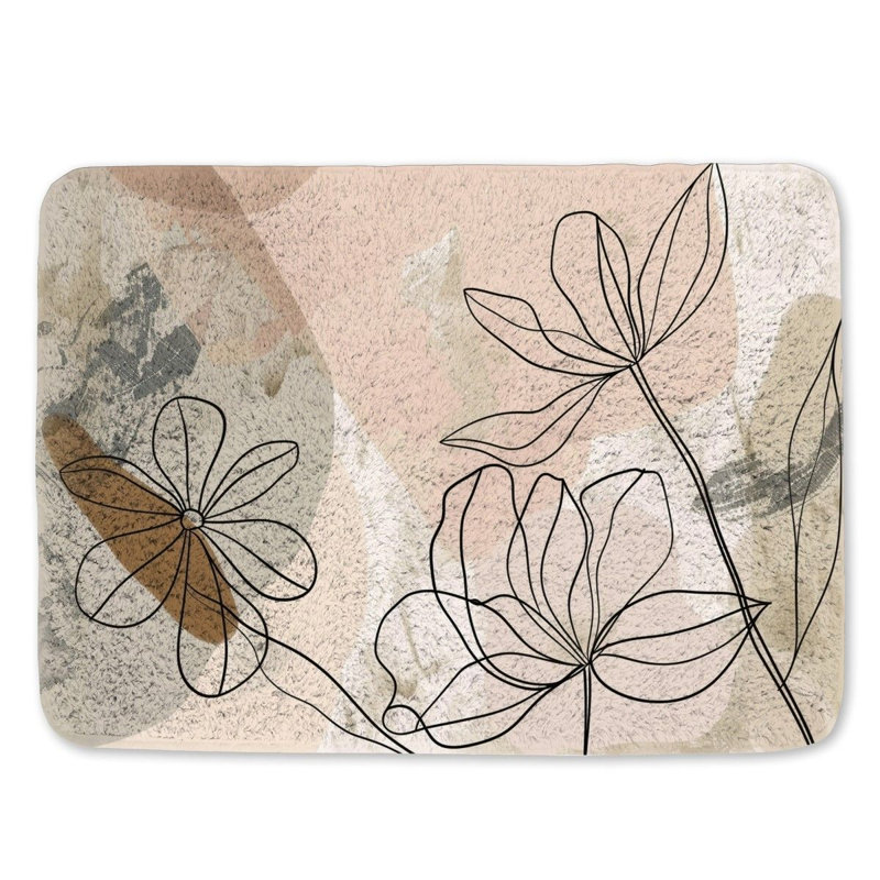 Benhamin Microfiber / Microsuede Non-Slip Bath Mat, 21" W x 34" L