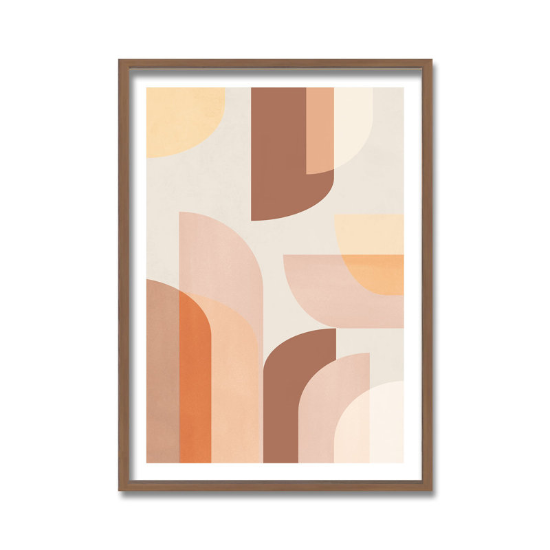 Abstract Retro Geometric by  - Picture Frame Graphic Art on Paper, 48" H x 32" W 