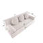 Canapé modulaire 71 po avec sièges profonds, 3 coussins et poches latérales 71 po, sans assemblage-131247962