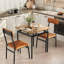 Ensemble de table de salle à manger 3 pièces, ensemble de table de cuisine pour 2 avec 2 chaises rembourrées en polyuréthane-1709460100