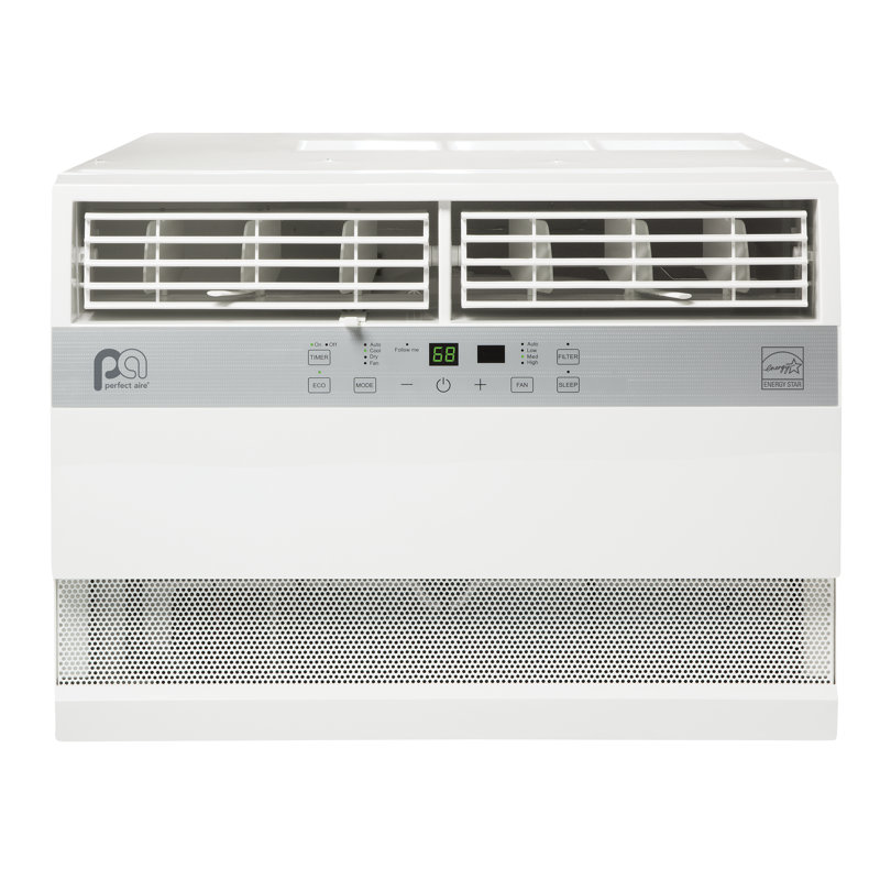 6PAC10000 Climatiseur de fenêtre à écran plat 10 000 BTU Perfect Aire, Sq. Ft: couverture de 400 à 450, avec télécommande