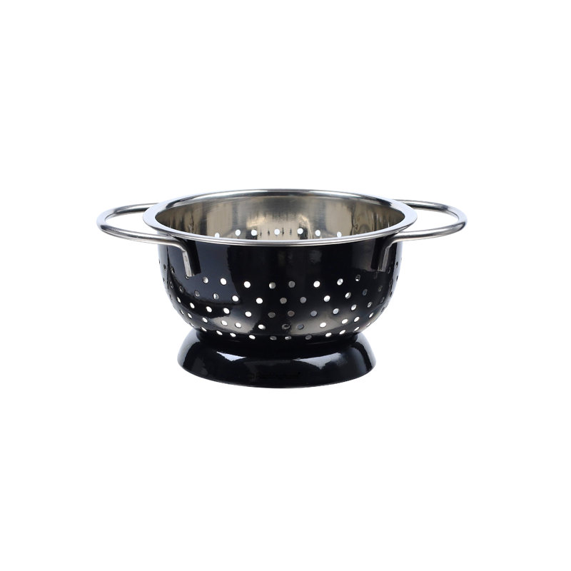 Buckingham Stainless Steel Colander, Black