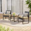 Ensemble de conversation pour patio 2 personnes Sharanya - Coussins imperméables en osier et en Sunbrella toutes saisons-1256944606