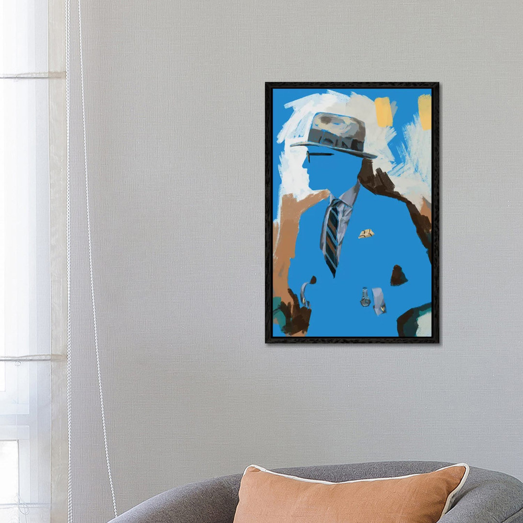 Vintage Menswear In Blue von Sunflowerman - Gallery-Wrapped Canvas Giclée on Canvas