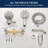 2 Handles Shower Faucet Set With Tub Spout Bathtub Shower Faucet Combo Set Shower System Complete Tub And Shower Trim Kit Wall Mounted Shower Fixtures-125590042