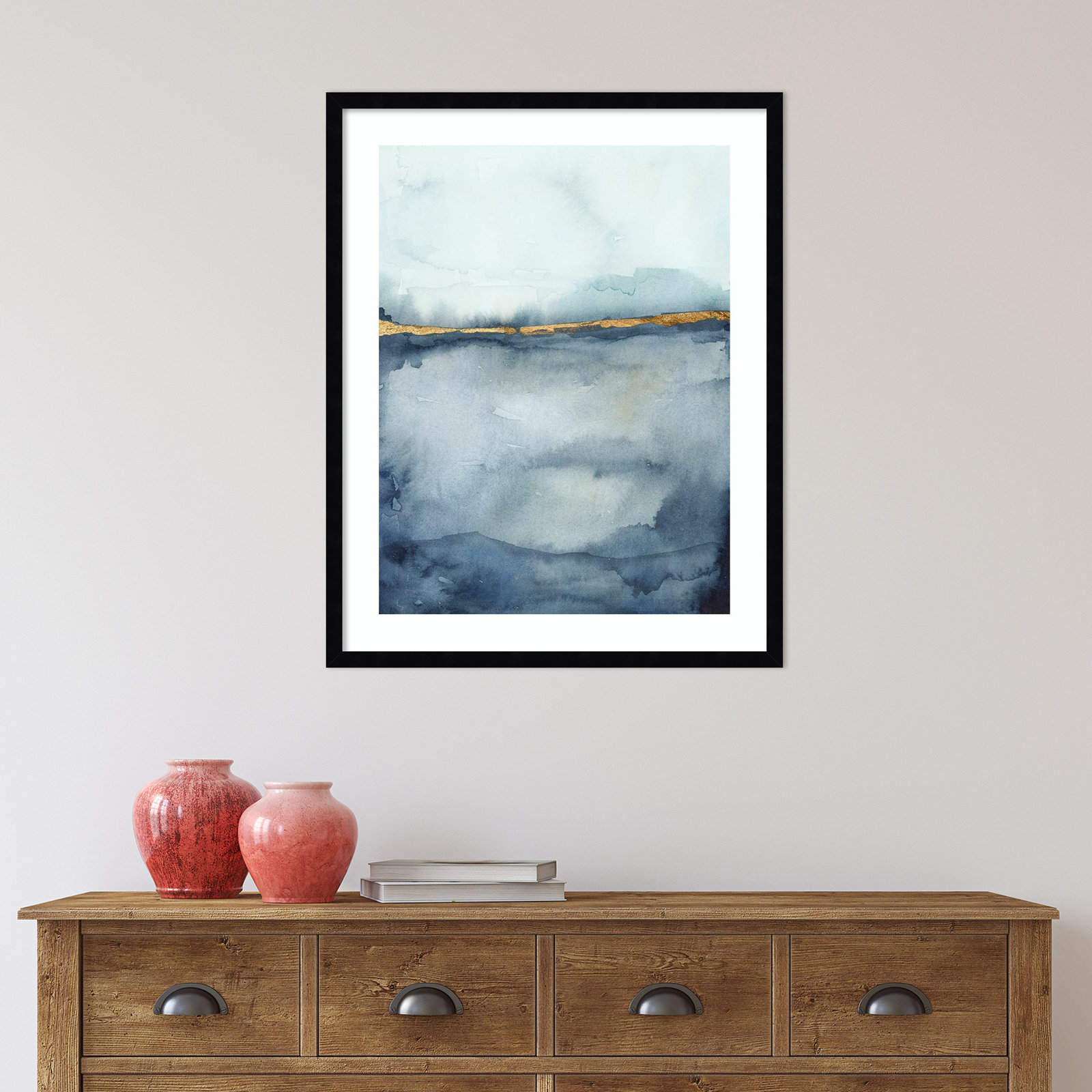 Coastal Horizon II Print by Victoria Borges, 43.12" H x 34.12" W x 0.88" D, White Framed Paper, Black