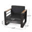 Fauteuil club d'extérieur, fauteuil simple pour patio