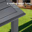 Hashim Square Metal Outdoor Dining Table With Umbrella Hole , 37.8'' in. W 37.8'' in. D-836573236
