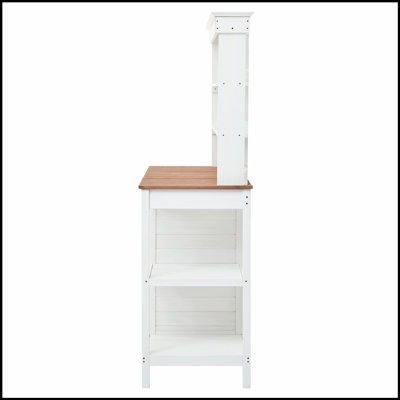 Large Outdoor Wooden Potting Bench Table with 2 Drawers, Perfect for Efficient and Comfortable Gardening