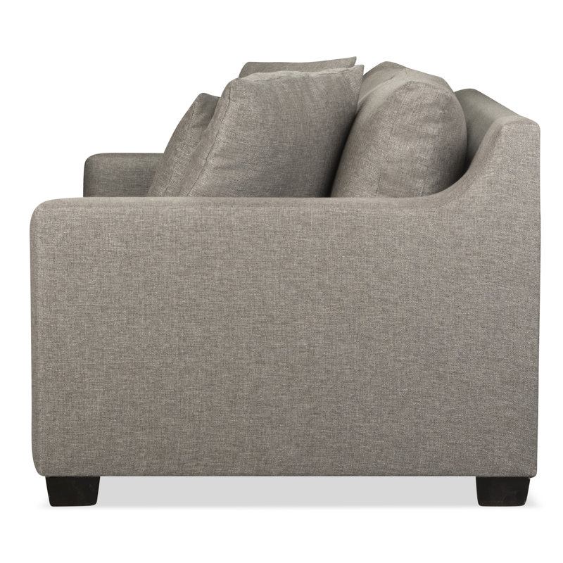 Rhodes Upholstered 94.5'' Sofa, Drusky Charcoal Sustain® Basketweave