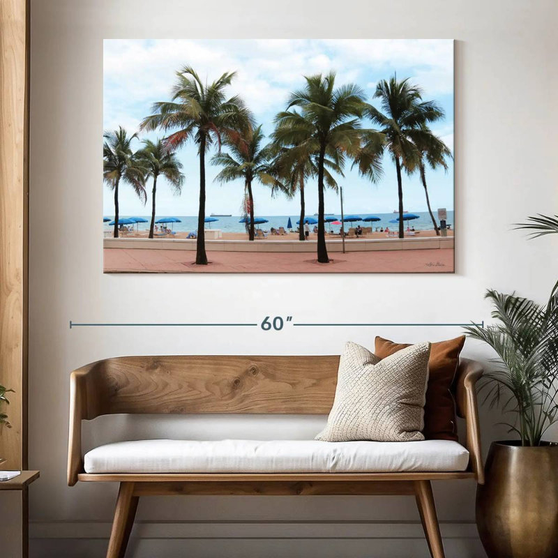 Florida Palms, H 34 po x l 51 po