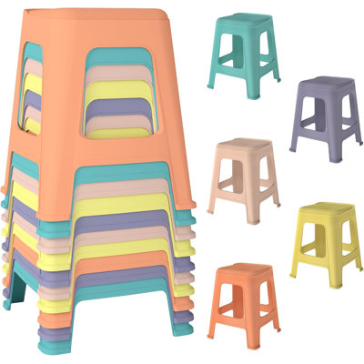 10 pièces de chaises d'école empilables, chaise en plastique colorée pour enfants de 18,8 po pour la salle de classe, l'école, la maternelle, la maison.