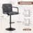 Modern Adjustable Swivel Bar Stool With Metal Footrest – Pu Leather Counter Chair, 360° Rotation, Height Adjustable Kitchen & Home Bar Seating-1826269701