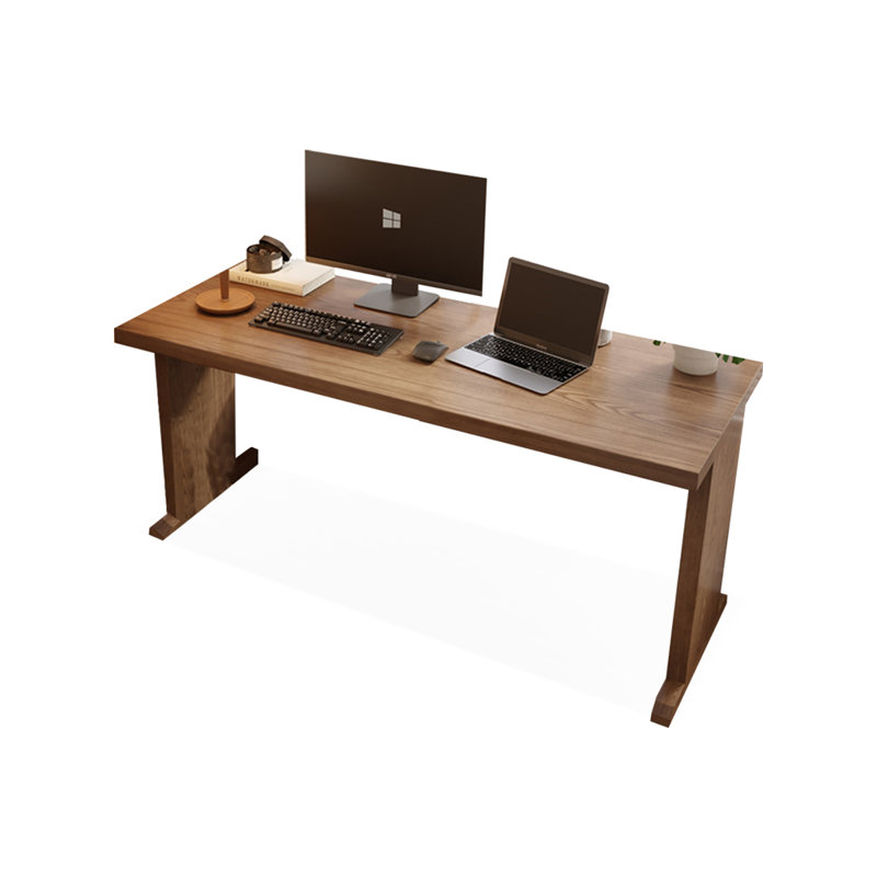 Bureaux rectangulaires en bois massif noyer, H 29,53 po x l 70,87 po x P 23,62 po