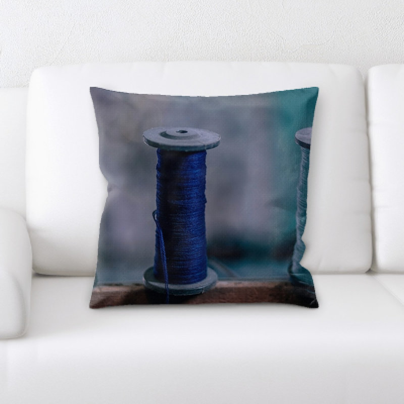 Scettrini Three Different Colored Strings Throw Pillow
