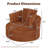 Lozena 2 Pieces - 49" Corduroy Upholstered Barrel Chair, Oversized Round Compression Chaise Lounge, No Assembly Required, Available in 7 Colors-2140640860