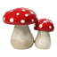 Salière et poivrière rouge vif et blanc